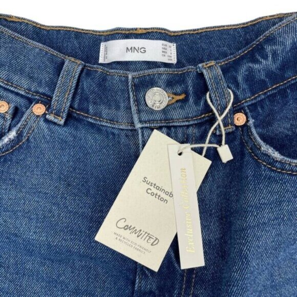 Mango Women's Wide Leg Denim Shorts Size XXS - Picture 10 of 12